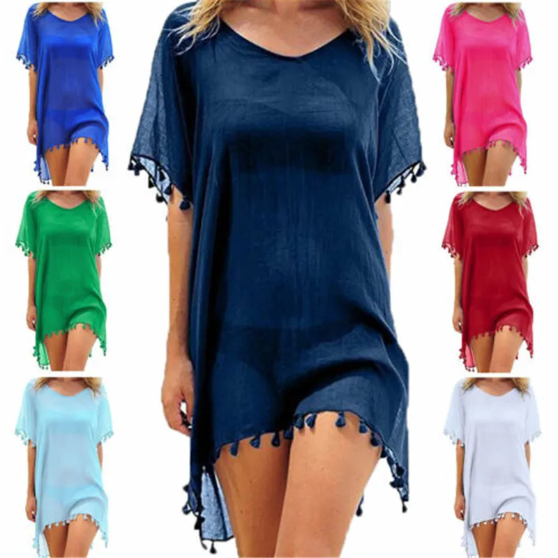 

Women Beach Cover Up Lace Hollow Crochet Swimsuit Beach Dress Women 2019 Summer Ladies Cover-Ups Bathing Suit Beach Wear Tunic