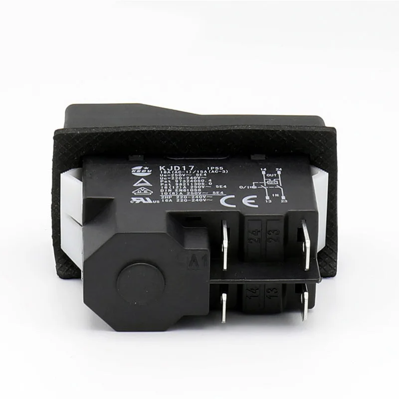 Waterproof-Push-Button-Electromagnetic-switch-4-Pin-AC250V-16A-MagnetIc-Starter-Power-Tool-Safety-Switches