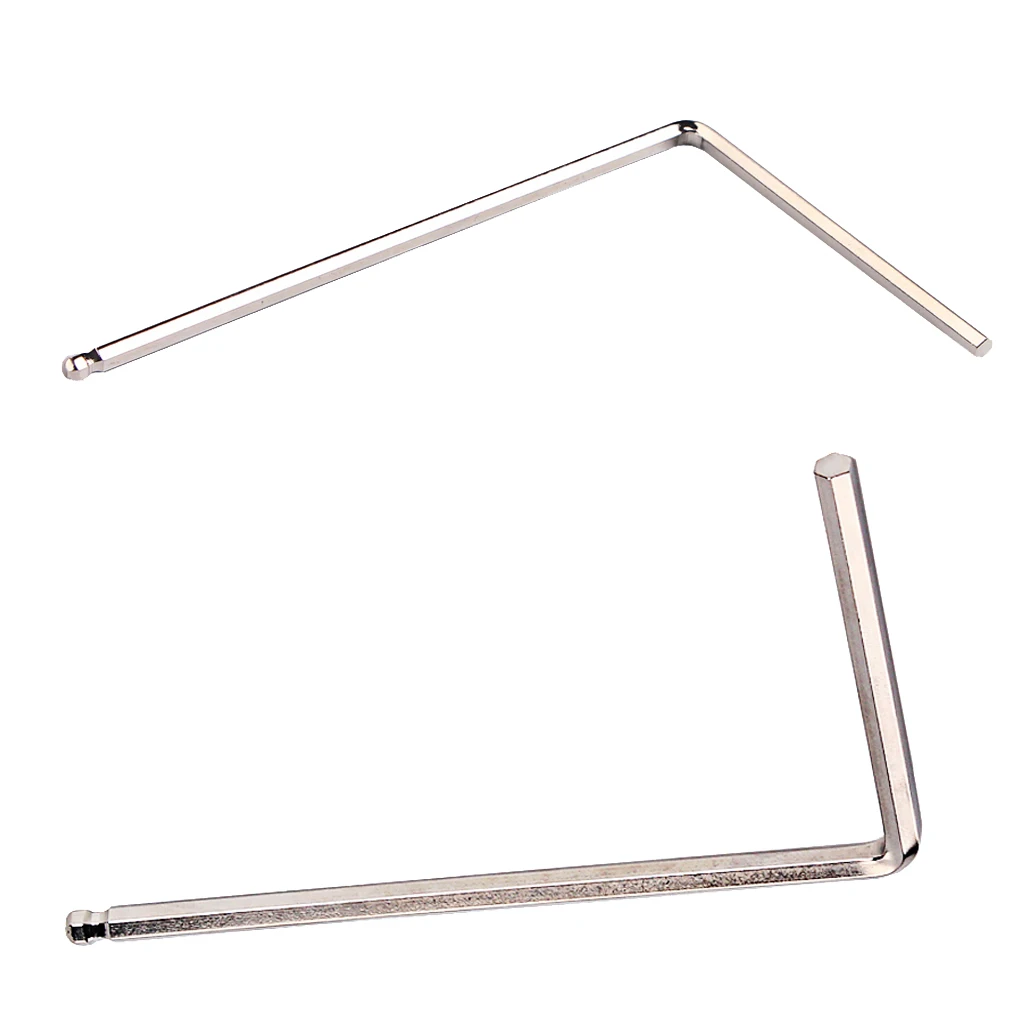 Tooyful Practical Stainless Steel Hexagonal Ball End Guitar Bass Neck Truss Rod Wrench Spanner