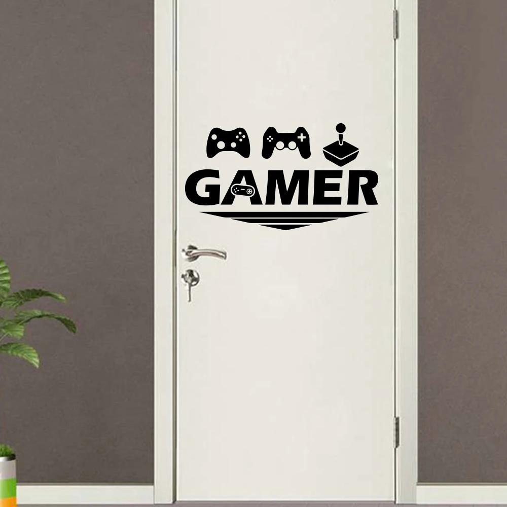 

vantage GAMER Vinyl Wall Stickers Modern Fashion Door Wall decals For Kids Rooms Diy Game Room Decoration Mural wallstickers