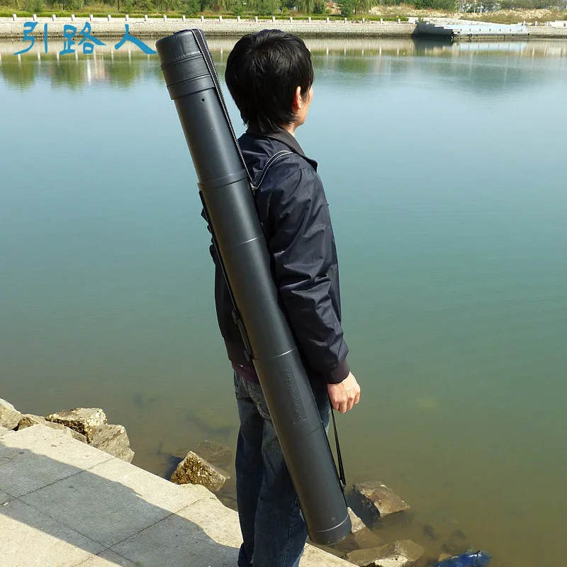 QindMig Регулируемый 1.1 - 1.8 метра Жесткий АБС трубка лодка рыболовные приманки тубус удочка мешок