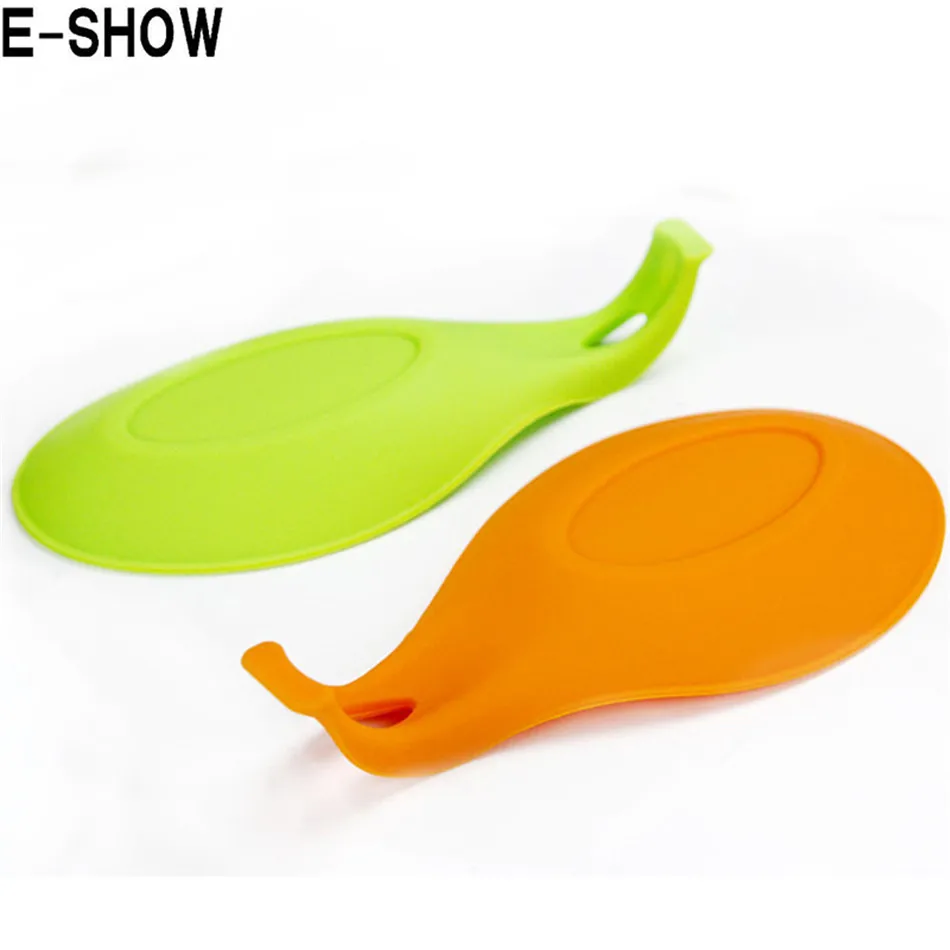 Silicone Spoon Rest Kitchen Gadgets Non-stick Food Grade Silicone Spoon Rest Spatula Holder Cooking Tools Spatula Brush Mat (3)