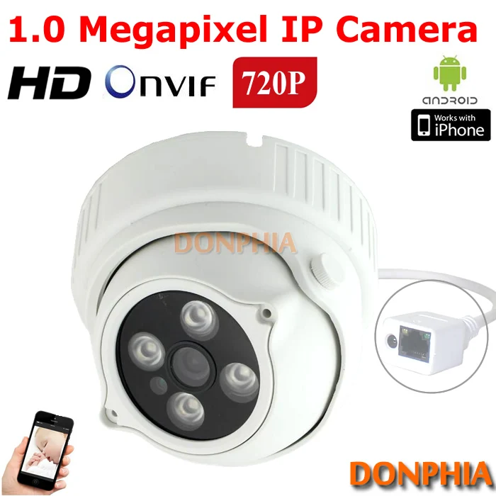 720P 1.0MP IP Camera indoor Mini Dome Camera Support Onvif 1.0Megapixel P2P surveillance CCTV Camera Security With Night Vision 