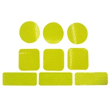 

12 Pieces/Lot Reflective Strips Safety Warning Sign Tape Body Reflective Stickers Lattice White Adhesive Wear-resistant