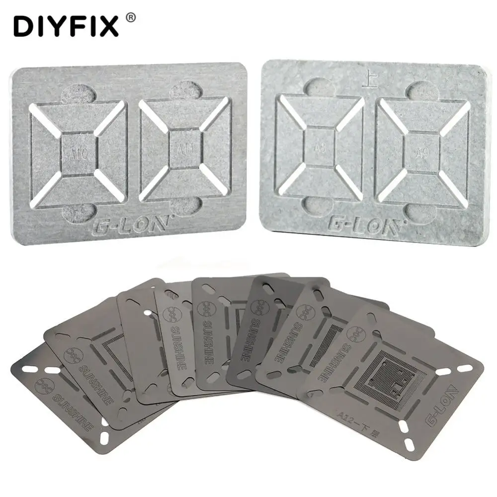 

Motherboard Plant Tin Platform BGA Reballing Stencil Fixed Positioning Fixture Platform Solder Paste Flux For iPhone X XS Max XR