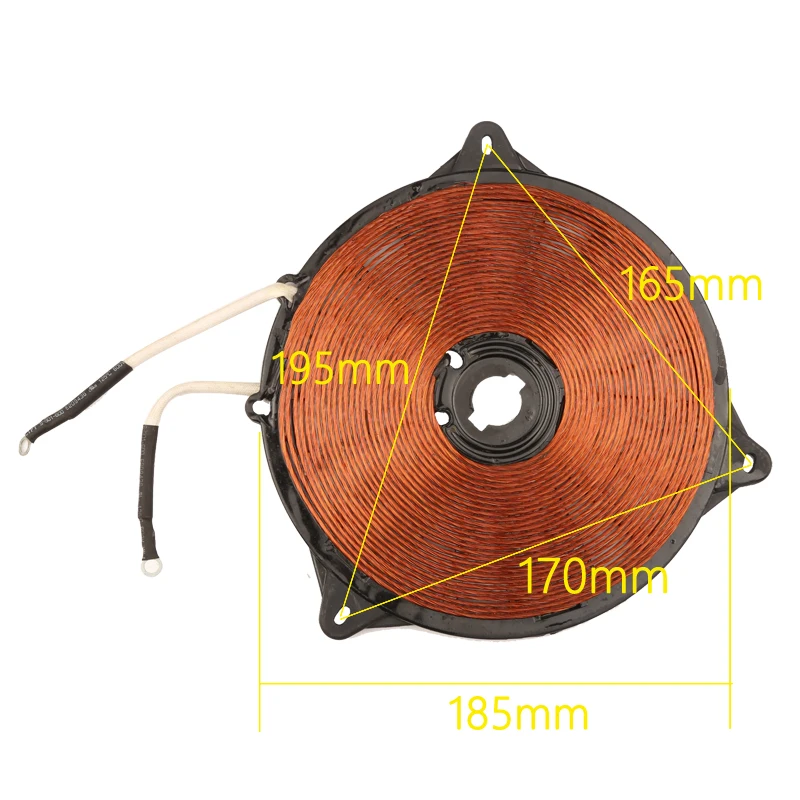 1800 Вт 220 В электромагнитное отопление панель управления, медный провод индукционной катушки 195*170*165 мм индукционный нагреватель