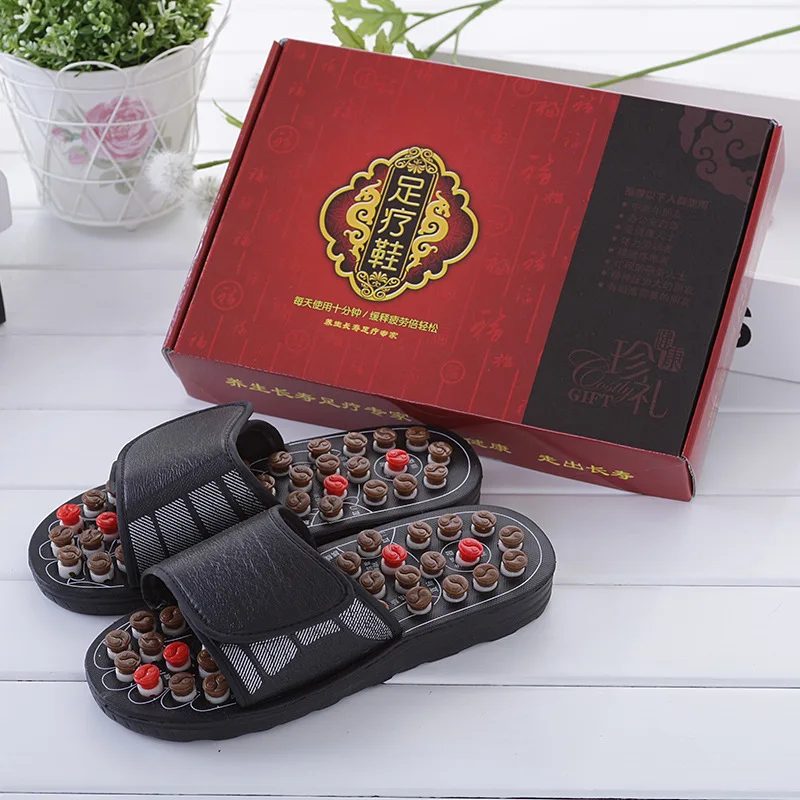 YihCare Reflexology Acupressure Wooden Massage Sandals Shoes Health Acupunture Rotary Acupoint Foot Massage Slippers Feet Care YihCare Reflexology Acupressure Wooden Massage Sandals Shoes Health Acupunture Rotary Acupoint Foot Massage Slippers Feet Care
