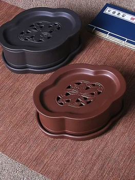 

Purple tea tray, tea table, household water storage Kung Fu tea set living room tray set modern dry bubble simple tea tray