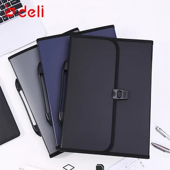 

Deli Classical A4 Bag File Folder For Documents Stationery Organizers Bag Business Briefcase Filing Storage Bag School Suppliers