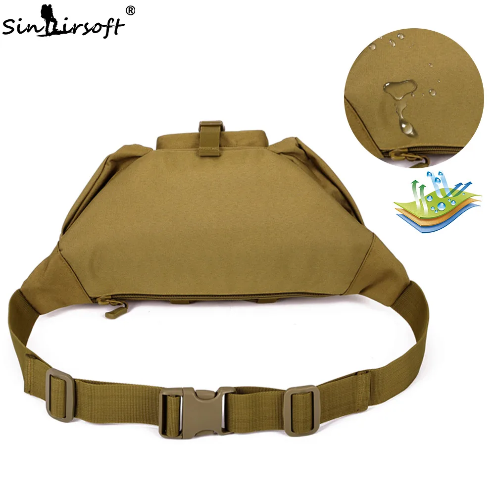 SINAIRSOFT Тактический Молл Мешок Водонепроницаемый Мешок Талии Fanny Pack Туризм Рыбалка Спорт Охота Талия Пакеты Тактический Спорт Поясная Сумка