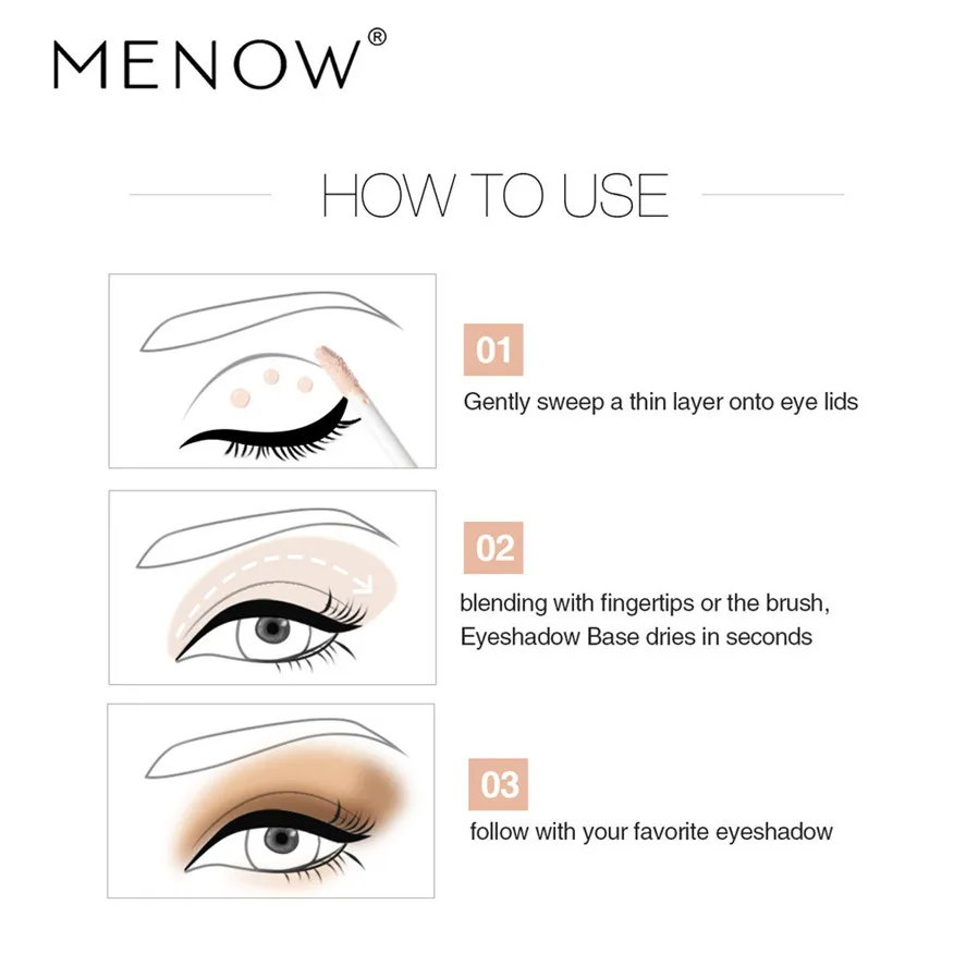 MENOW 1 шт. Eye Primer по cияющий комплекс тени для век база для идеально нацелены век Eye Крем-корректор 35