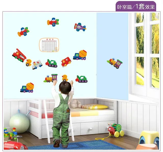 Ay643 Baby Nursery School Children S Bedroom Dorm Room Decor Ay643 Baby Nursery School Children S Bedroom Dorm Room Decor Cartoon Cars Wall Stickers