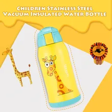 600 мл детская Вакуумная чашка из нержавеющей стали герметичная с Внутренней Крышкой соломенная шляпка и сумка для переноски изолированный контейнер для детей