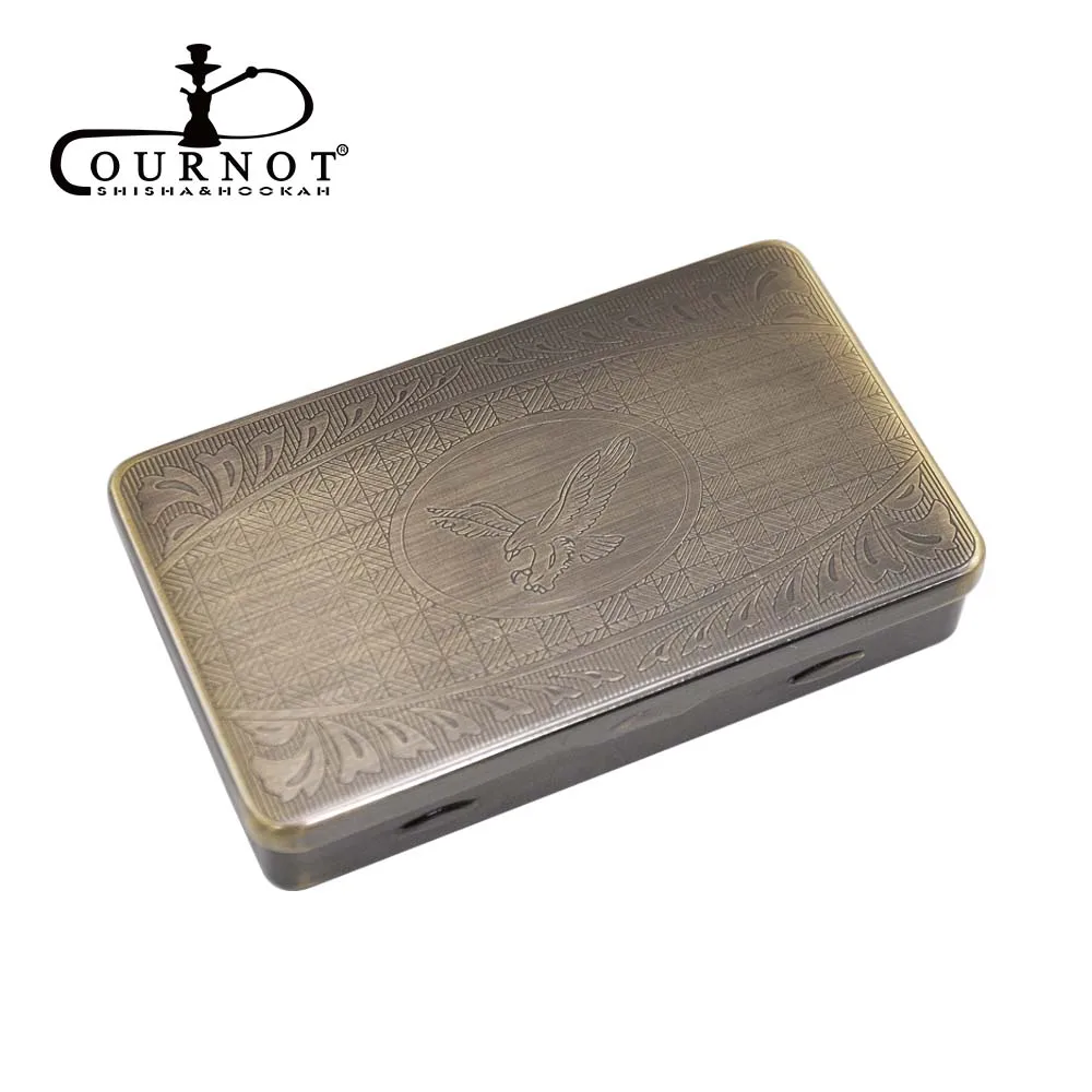 

1pc Black metal tobacco box002 cigarette case box pouch rolling machine box herb grinder snuff snorter sniff shisha hookah hose