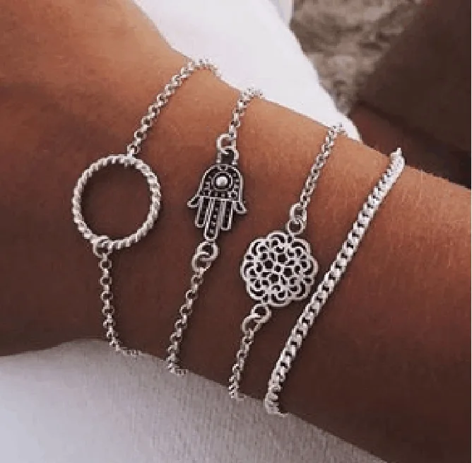 Us 3 33 2019 New Trend Hollow Bracelet Pattern Palm Twist Circle Las Personality Wild Set Four Sets In Chain Link Bracelets Us 3 33 2019 New Trend Hollow Bracelet Pattern Palm Twist Circle Las Personality Wild Set Four Sets In Chain Link Bracelets