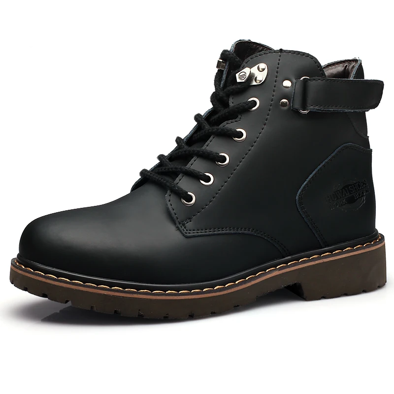 Men Shoes Genuine Leather Men Boots Classic Men s Winter Snow Boots Outdoor Work Shoes Rubber