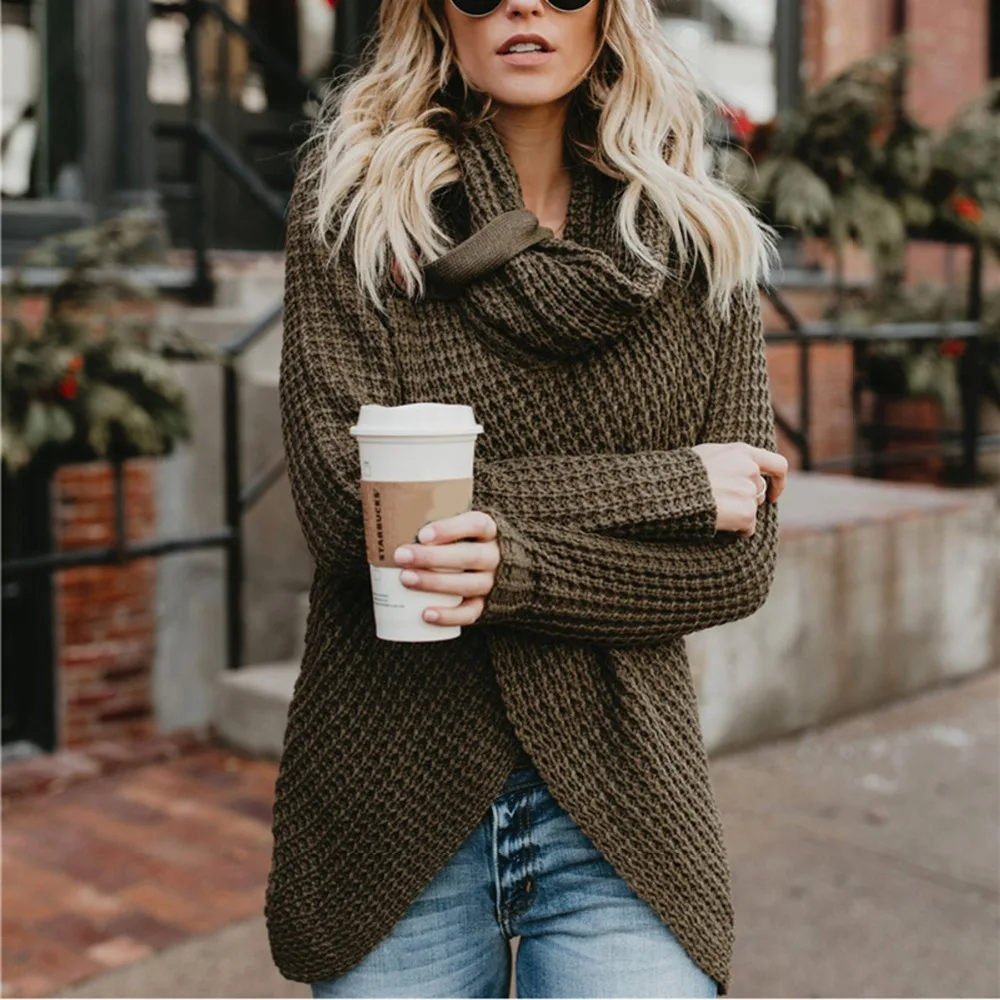 

2018 Brand Fashion Autumn Winter Warm Sweater Long-Sleeve Elastic Sweater Female Pullover Turtleneck Knitted Sweaters Tops