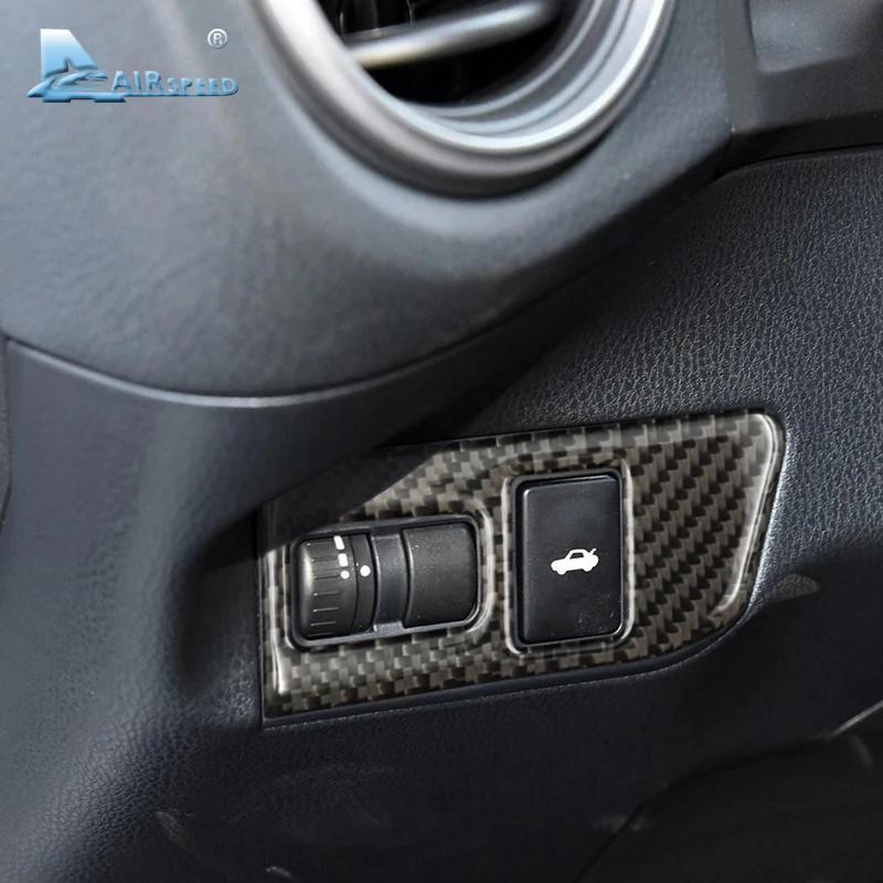 

Airspeed CARBON FIBER Car Refit trunk button cover decoration Car Boot LHD RHD for Subaru Brz car styling car sticker