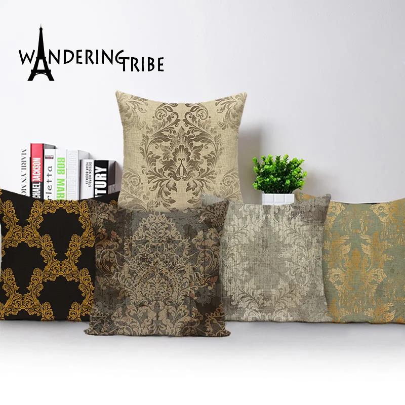 

Vintage Decor Cushion Covers Multi Color Plant Flower Pillow Decoration Nordic Home Sofa Pillow Case Luxury Cover Cushion Cases