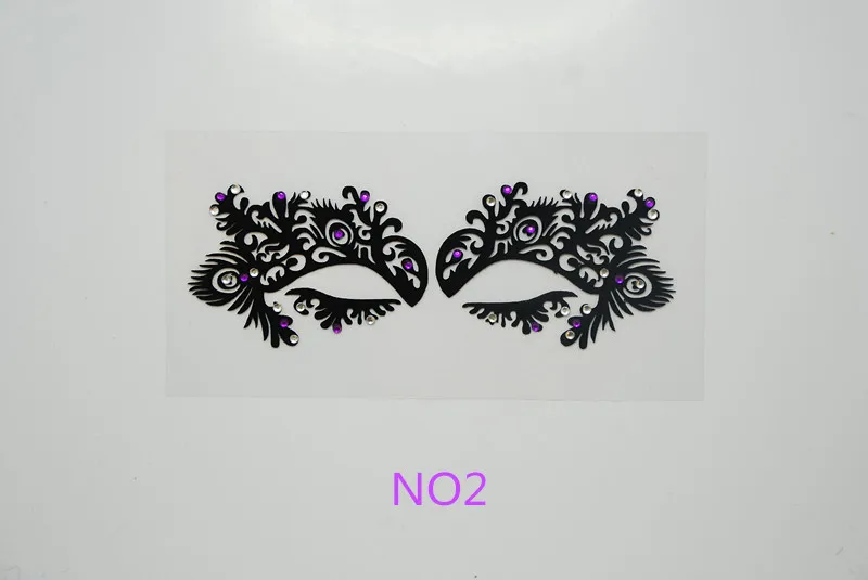 free shipping to10pairs/lot eye mask sticker to black belt drill to NO2