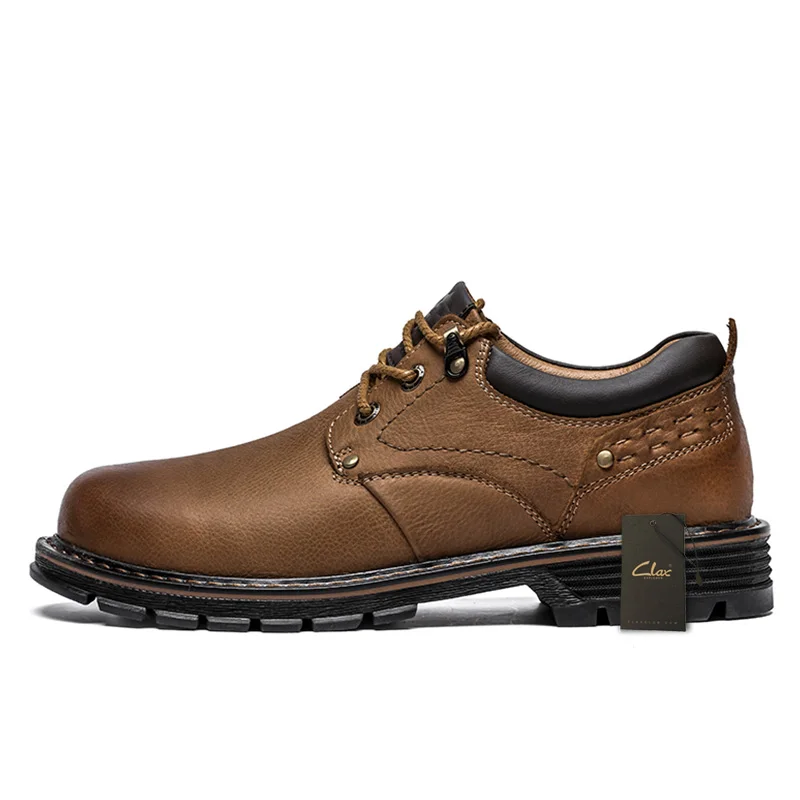Genuino Hombres Cuero De Botas Clax Primavera Trabajo Caminando brown Zapatos Calzado Casual Tobillo Otoño Bota 2019 Hombre Black qIfdwf