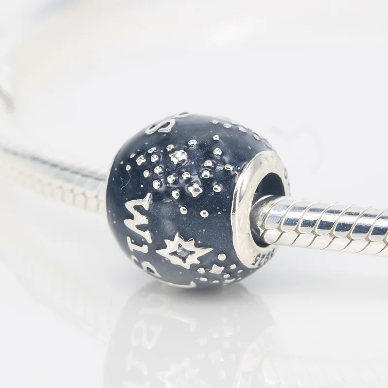 Крой оригинальный Европейский Браслеты 925 серебро пожелания очарование DIY черной