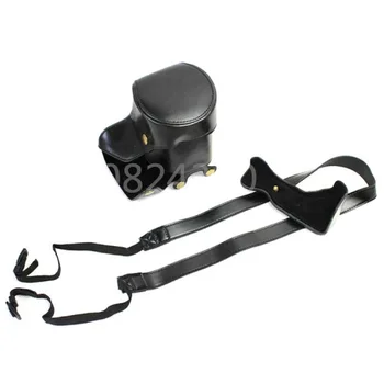 

Leather Camera Bag Case Cover For Sony A6500 camera With 16-70mm or 18-55mm Lens With Shoulder Strap