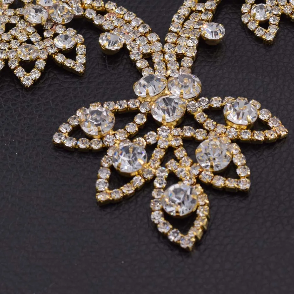 sew on rhinestone neckline for clothing HD-1100 (9)