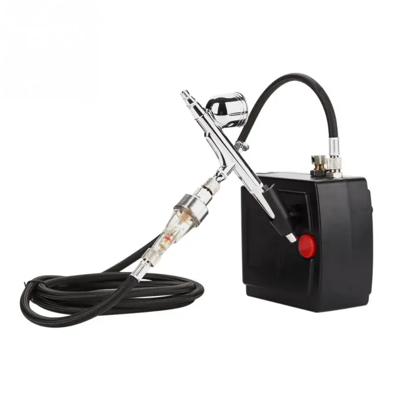 

Spray Paint Gun Mini Compressor Air brush Kit Spray Tattoo Nail Beauty Art Paint Gun Set 100-240V New