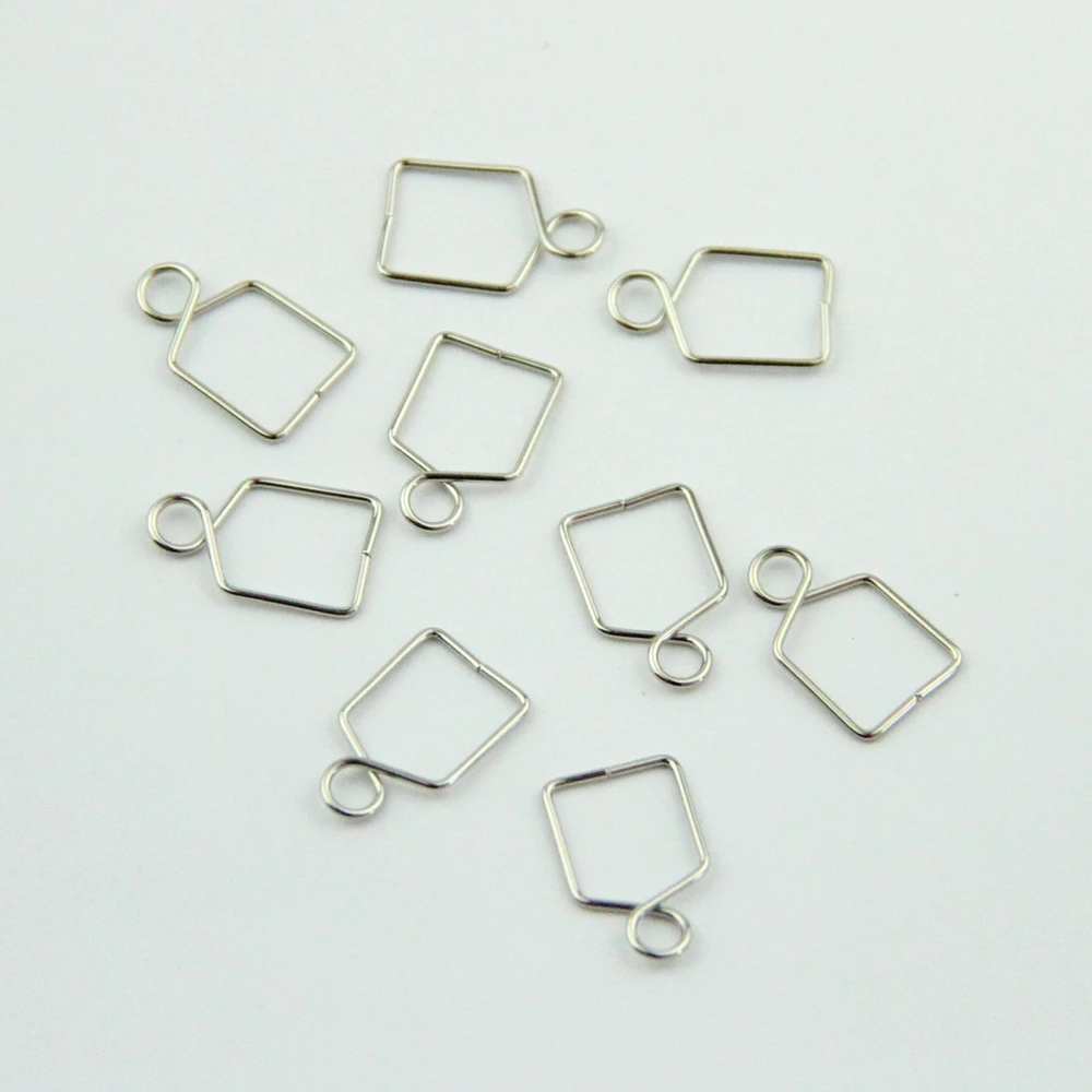 1000pcs 12mm metal connector hooks square shape hanging metal hanging rings crystal prism balls
