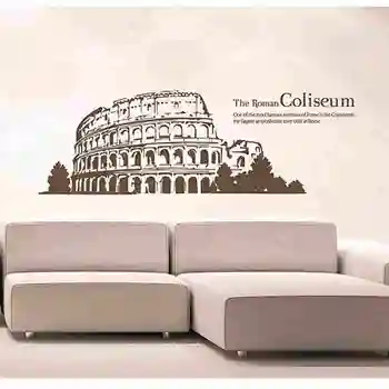 

Colosseum Decal Wall Sticker Vinyl Stickers Decor Mural Art Living Room Home Decoration Landmark Skyline Wall Decal