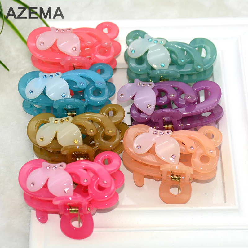 AZEMA 2018 New Fashion Hair Claws For Women Beauty Flowers Clips Tiara Accessories High Quality Jewelry Gifts 7 Color | Украшения и