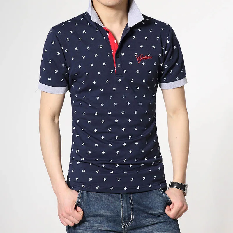 2015 Summer Polo Shirts Men Mens Designer Polo Shirts 100cotton Slim Fit Polo Shirt Big Size
