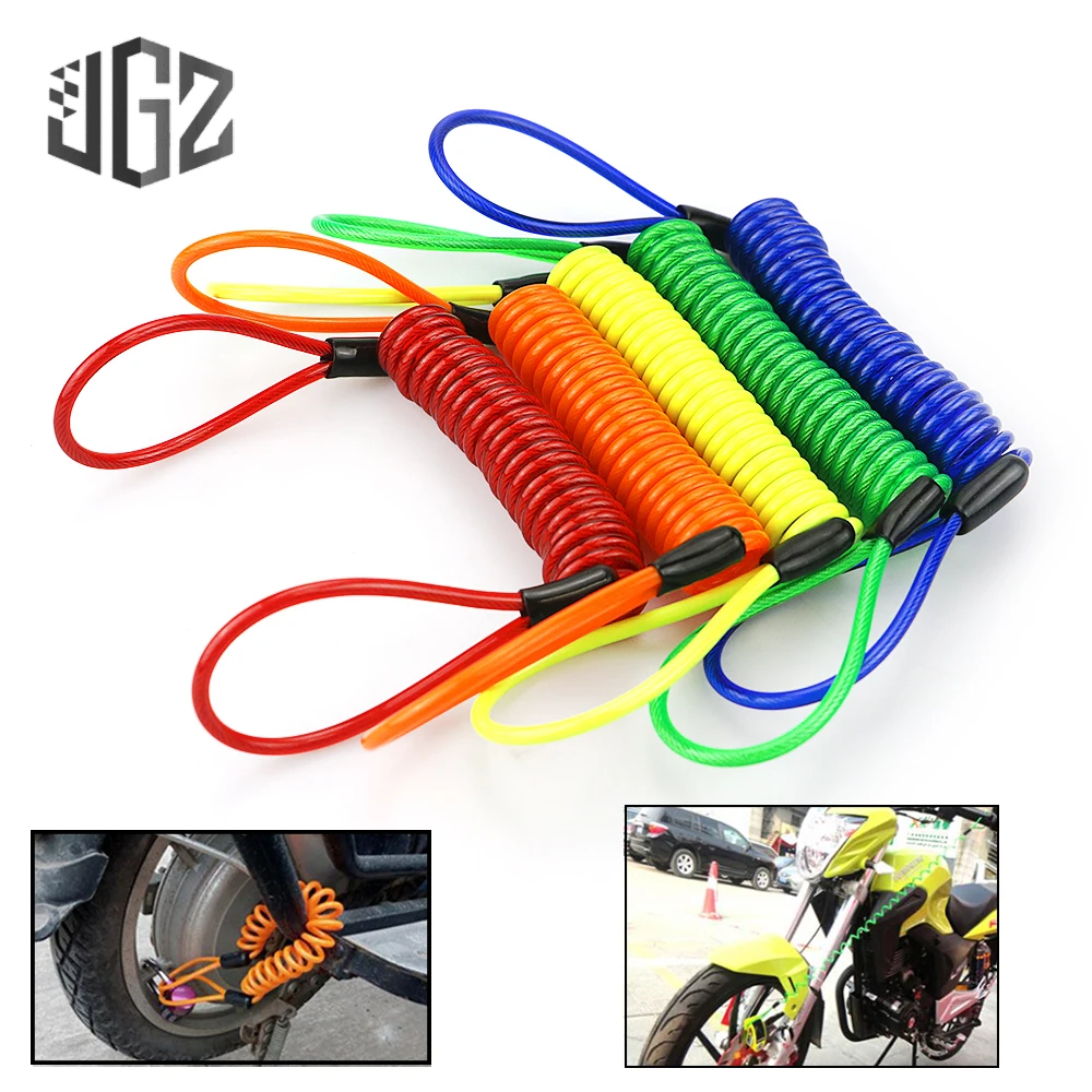 

1pcs Bicycle Lock Rope Cable Wire Anti-theft Motorbike Disc Lock Security Reminder Motorcycle Elastic Safety Parts Accessories