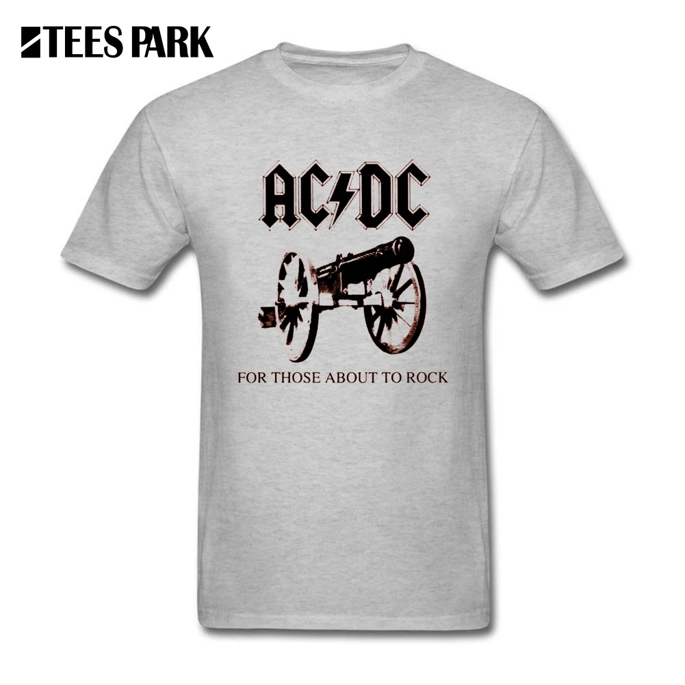 New Casual T Shirt AC DC For Those About To Rock Man Crewneck Short ...
