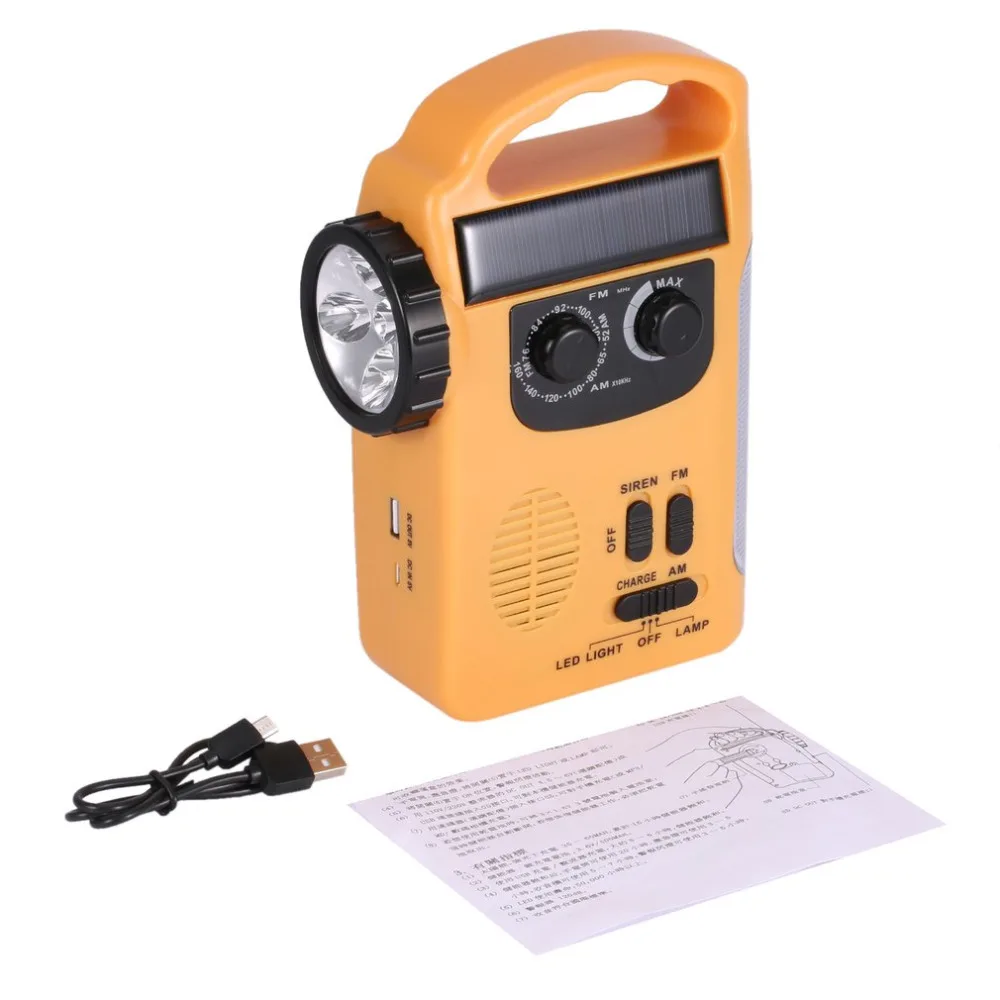 

Portable Dynamo/Solar/Battery Powered Multifunctional Lantern with AM/FM Radio & LED Flashlight for Emergency Drop ship