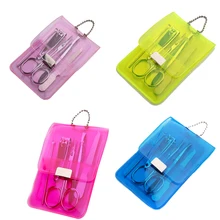 Совок Ложка уха нос Ножницы для волос кусачки для ногтей бровь Зажимы пилочка для ногтей углерода Сталь ногтей комплект