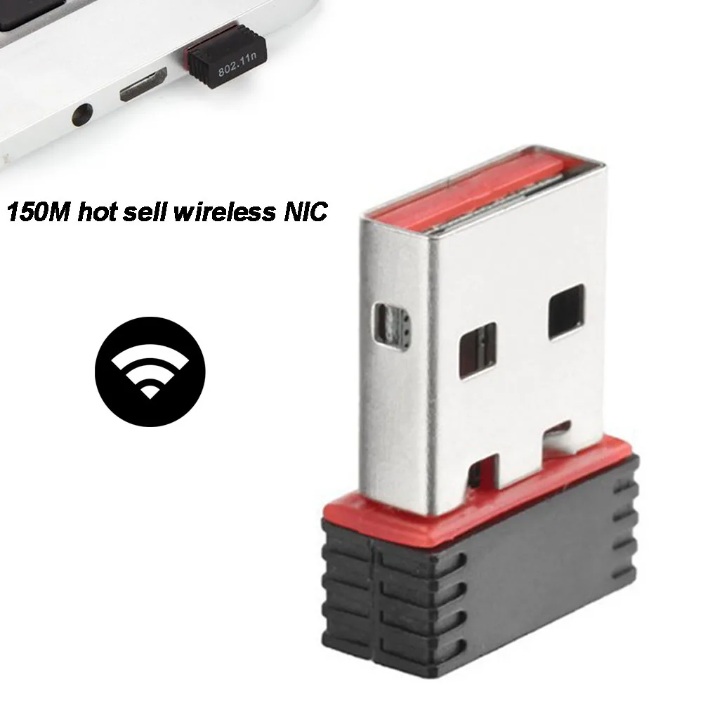 Wifi адаптер USB приемник Мини для ПК 150 Мбит/с Dongle LAN беспроводная сетевая карта