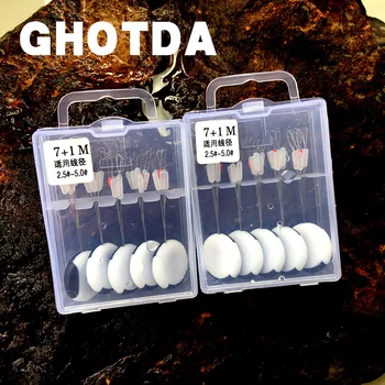 

GHOTDA 5sets 40pcs Fishing Space Beans Swivels Clip Connectors Fish Float Stopper