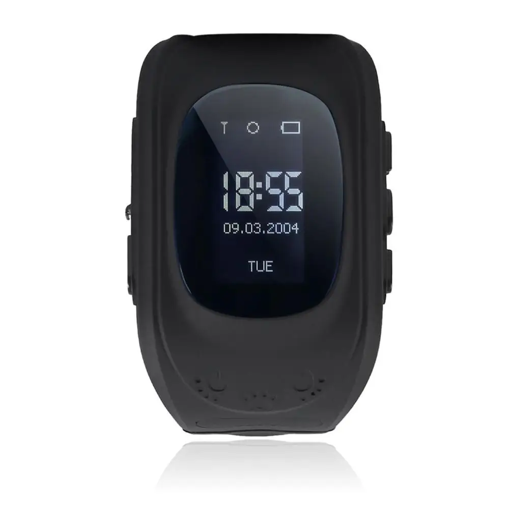 Q50 Смарт-часы для детей lcd GSM GPRS локатор трекер анти-потеря телефон Поддержка Детские часы для IOS Android без gps - Цвет: Синий