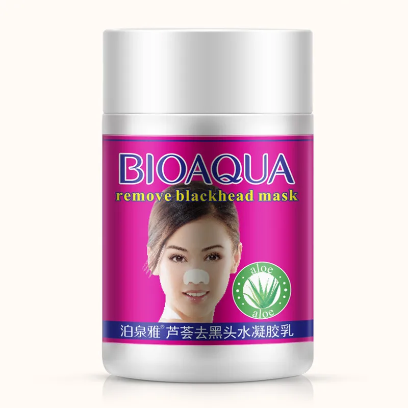 

BIOAQUA Aloe Blackhead Remover Mask Nose Peel Mask Oil-control Acne Treatment Black Head Face Mask Better Than PILATEN 22g