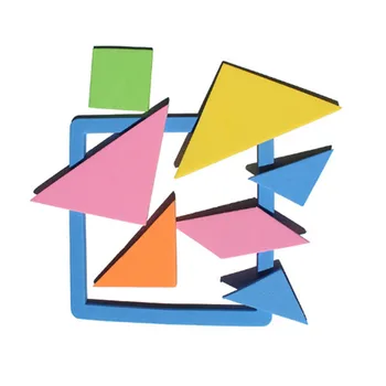 

1Set Rainbow EVA Tangram Jigsaw DIY Foam Puzzle Geometric Shape Kids Early Learning Educational Brain Training Toys