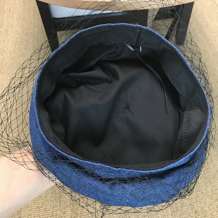 2018 Autumn And Winter Models Denim Beret Cap Mesh Mesh Wild Tide College Wind Street Shoot Fashion Hat ACD17 (7)
