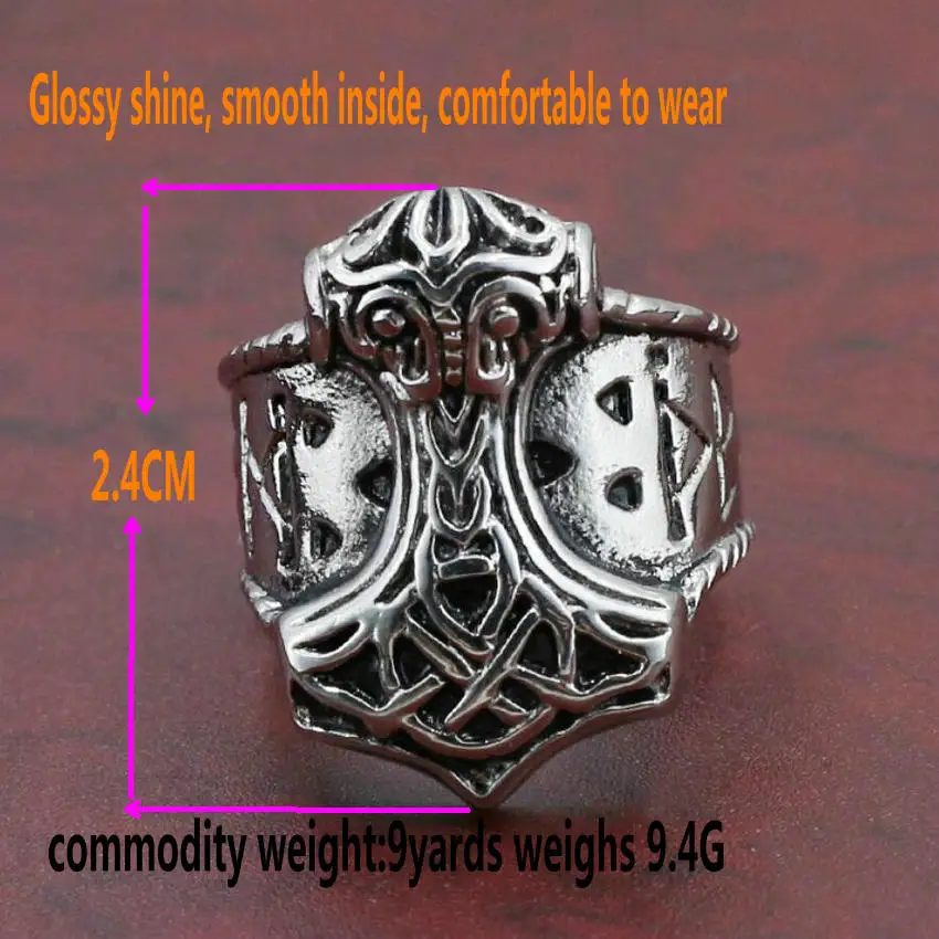 Anello Da Uomo Quake In Acciaio Inossidabile Raytheon Casting Ring Nordic Viking Movie Ring