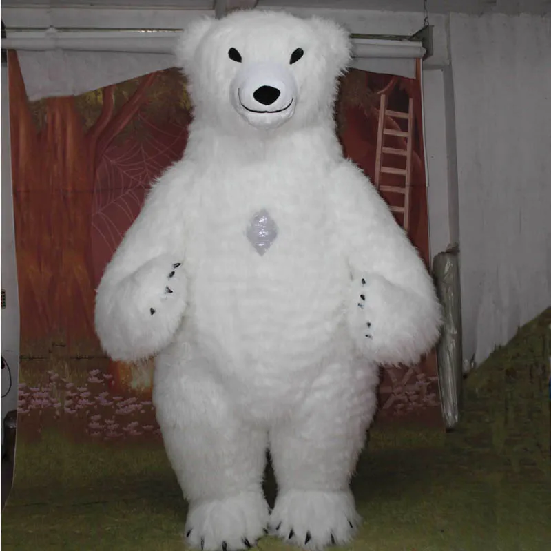 Талисман белый медведь надувной костюм 2 м высотой для рекламы настроить взрослый подходит для талисмана костюм животного
