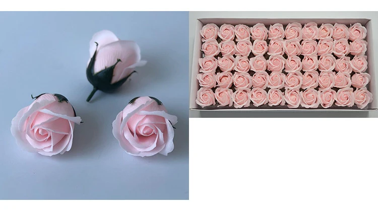 4,5 см светящаяся голова цветка розы светится в темноте искусственная Роза подарок на день Святого Валентина Сделай Сам свадебное украшение для дома - Цвет: Светло-розовый