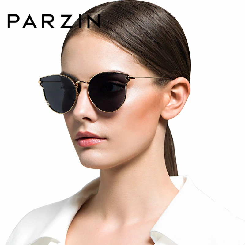 

PARZIN Brand Sunglasses Women Retro Vintage Colors Lens Big Metal Frame 2018 New Anti UV400 Quality Classics 8116