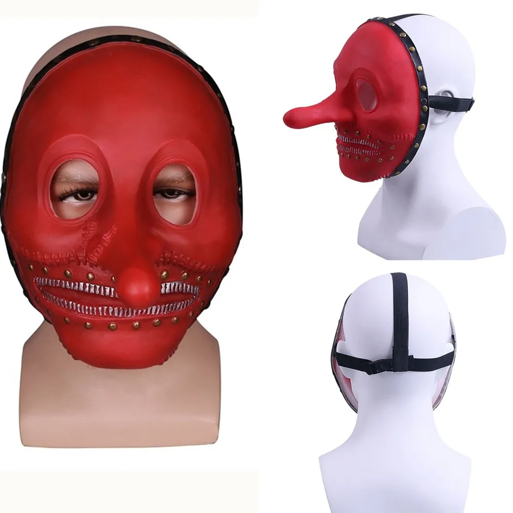 

Corey Taylor Mask Slip knot Latex masks Dulex Latex Mask DJ Star Cosplay Halloween Costume Prop Mask for Adult Adjuster Red