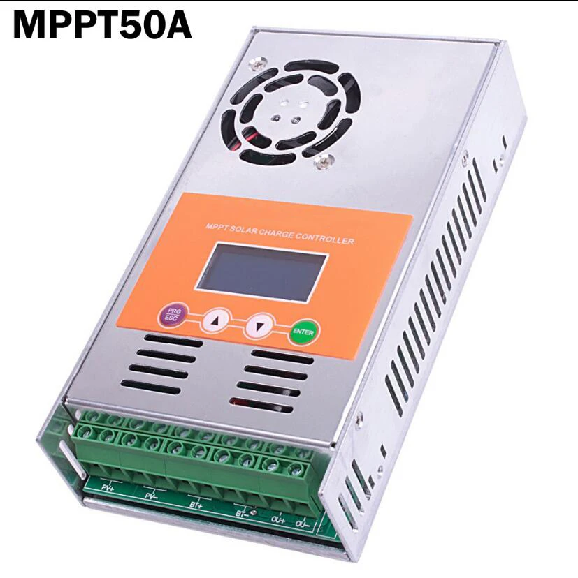 Высокая эффективность MPPT 50A 12 V/24 V/36 V/48 V DC Солнечная фотоэлектрическая панель регулятор заряда батареи