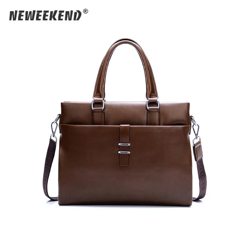 

White Collar Genuine Leather Bag Business Men Bags Laptop Tote Briefcases Crossbody Bags Shoulder Handbag Men's 88729-38